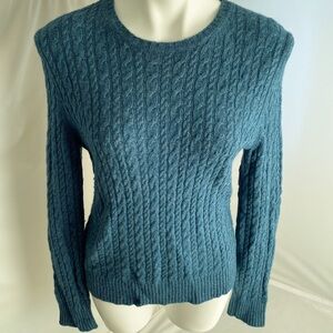 Express Design Studio Y2K cashmere blend teal sweater